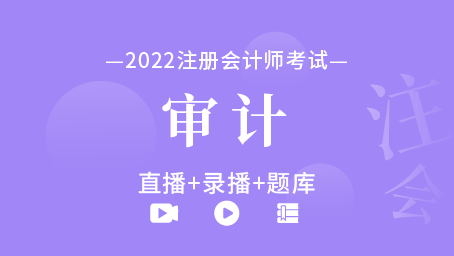 2022年注冊會計師-審計（直播+錄播+題庫）